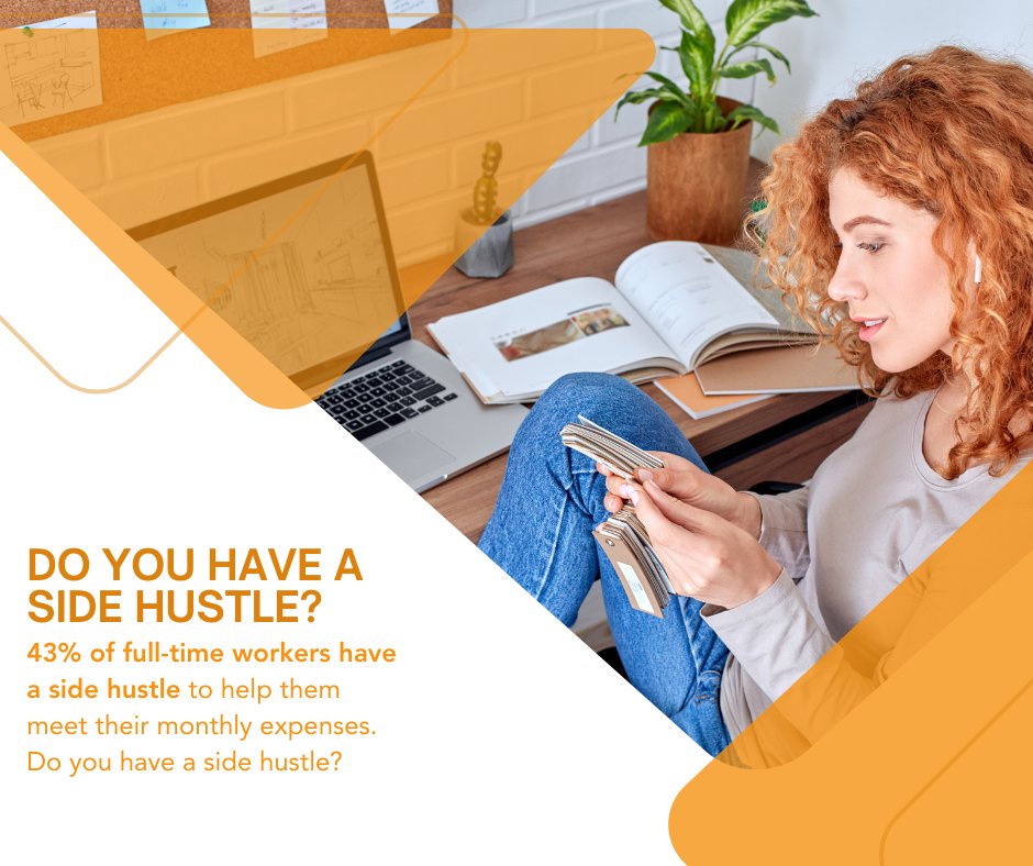 What's your side hustle? #irfcu #creditunion #moneystats #secondaryincome