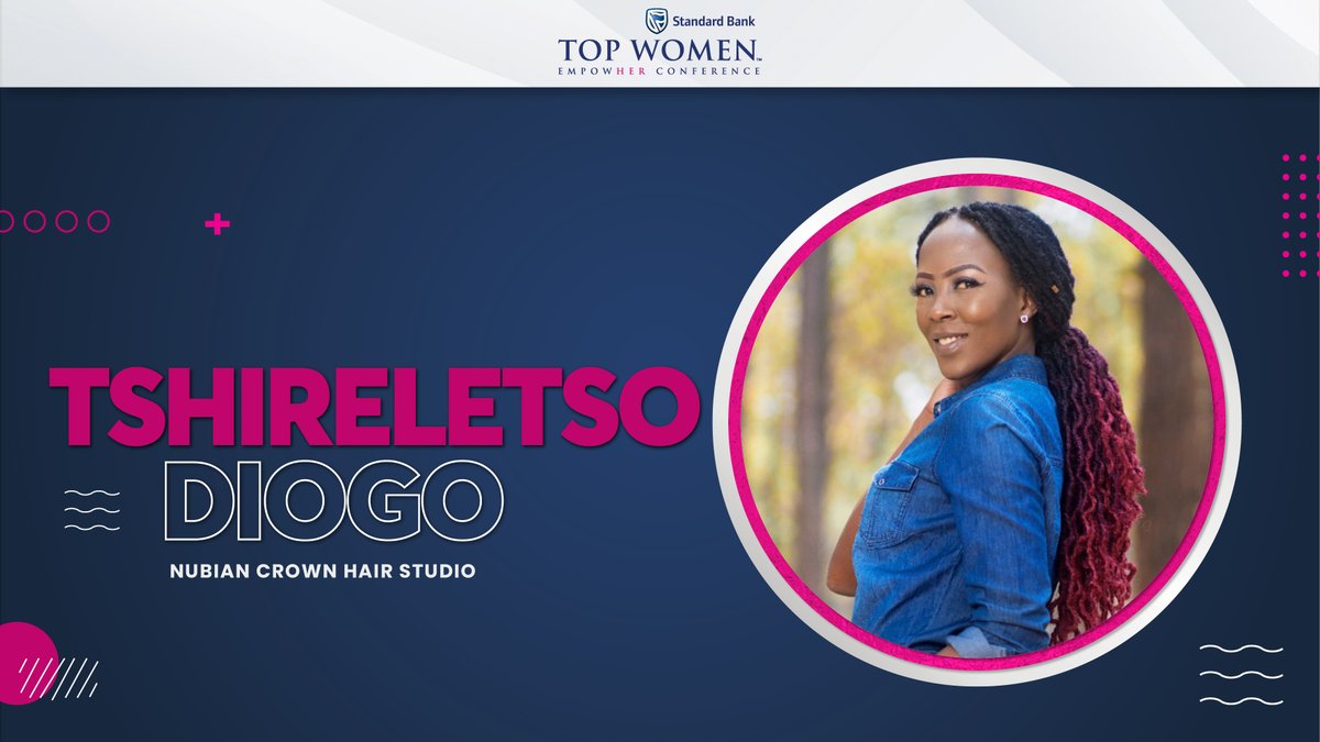 Things are just getting started at the #SBTWEmpowHER Pitching Den. 💫 Our next finalist Tshireletso Diogo, Founder of Nubian Crown Hair Studio is now on stage👏 #SBTopWomen #StandardBank #TopcoMedia