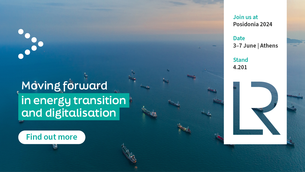 Meet the LR team on stand 4.201 at #Posidonia2024 in two weeks where our experts, including our @LROneOcean and Advisory teams, will be on hand to advise how we can support your ambitions for maritime decarbonisation and digital transition. Find out more: loom.ly/Odo2Hmg