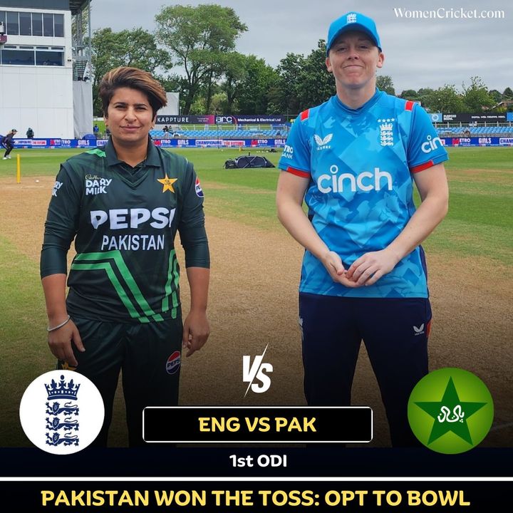 Toss Update: 1st ODI 🏏 Pakistan won the toss and opted to bowl first #women #cricket #ENGvsPAK #ODIs #CricketTwitter #WomenCricket