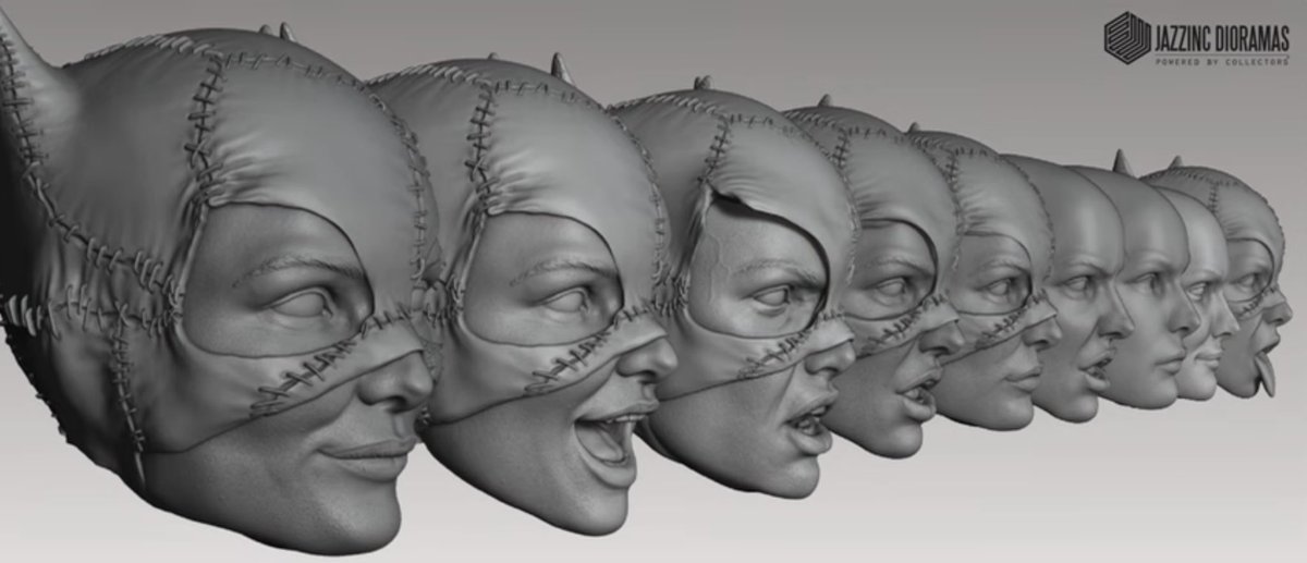 one6Update's tweet photo. @JazzincDioramas is making an officially
 #Catwoman figure.  The sculptor is Sean Dabbs who has made lots of customs of Catwoman before. #MichellePfeifer has granted #JazzInc with her likeness.  

#SixthScale #BatmanReturns #DC #Batman #HotToys https://t.co/G5cvv03CFm