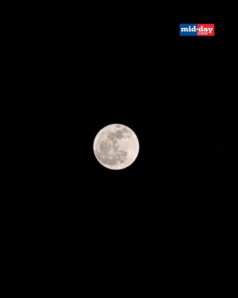 A radiant full #moon graces the night sky, marking the holy celebration of #BuddhaPurnima. 

Photos by: @AnuragAhire8