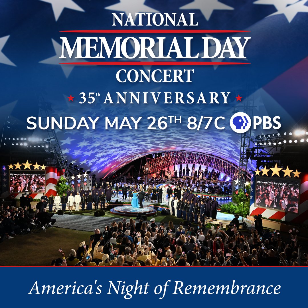 On Sunday, May 26th at 8pm join #WGVU for The 35th National Memorial Day Concert honoring the military service and sacrifice of the men and women in the U.S. armed forces.