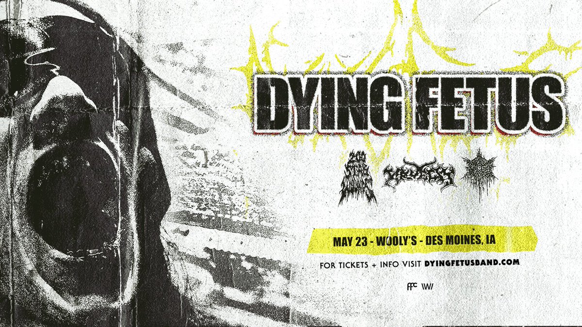 The lineup you've been waiting for is here! ☠️ @DyingFetusBand with @200StabWounds, @krueltyjphc, @psychoframedc! 7:00 PM | 8:00 PM | All Ages 🎫 axs.com/events/526969/