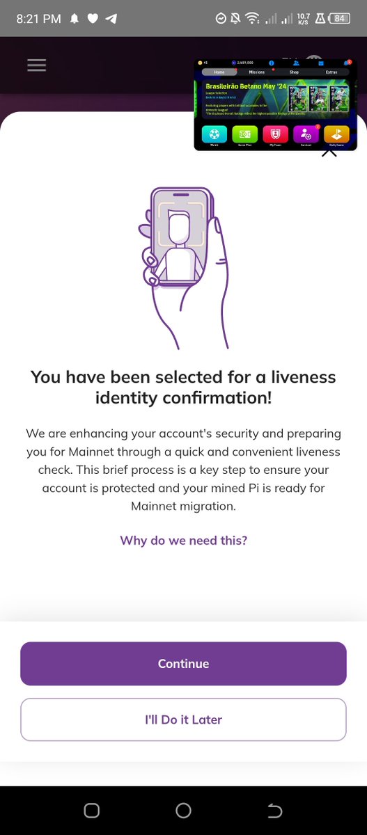 i just received liveliness identity confirmation 🌬️ i had passed KYC about a year and some months ago. Complete your's and let's get ready for open mainnet. @PiCoreTeam