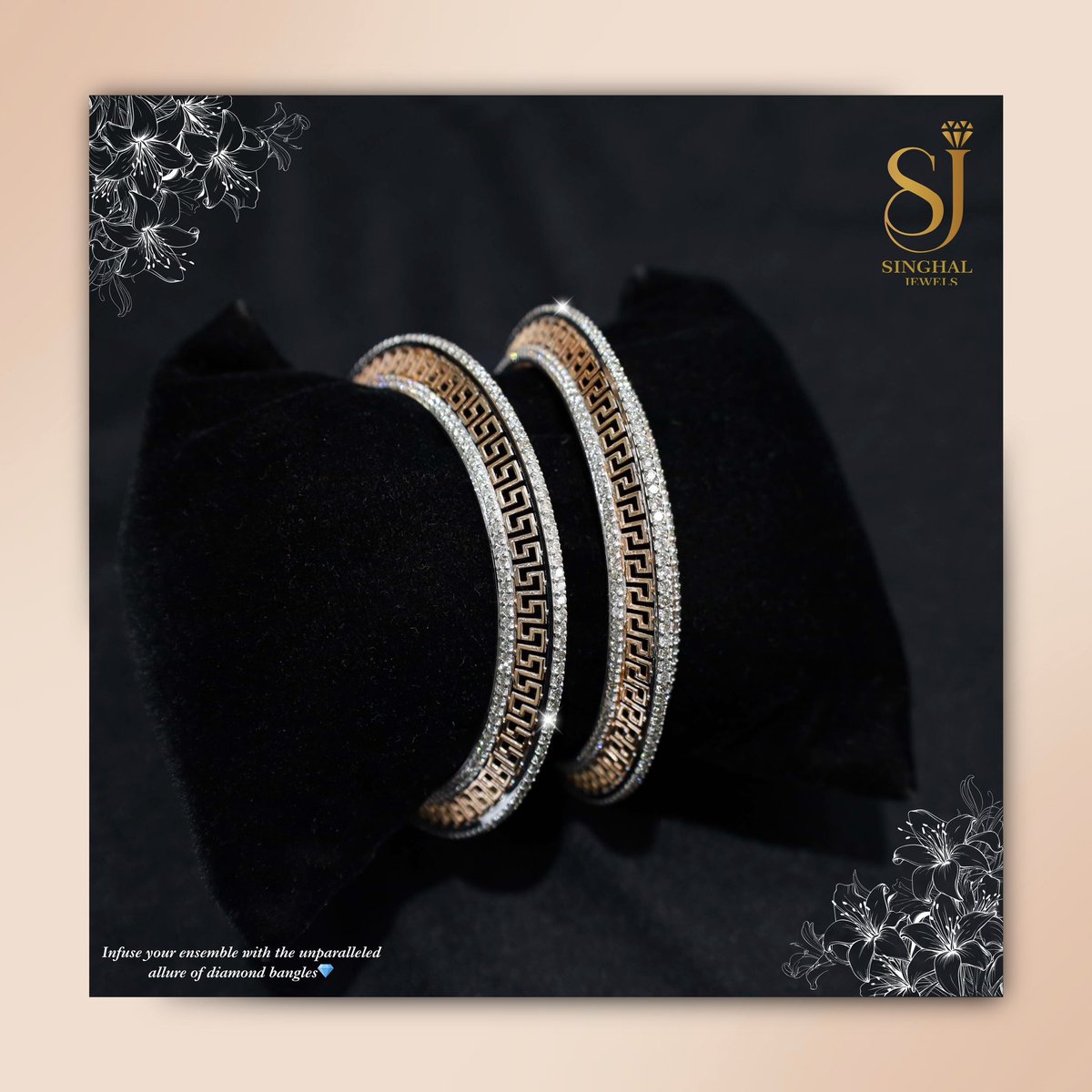 Infuse your ensemble with the unparalleled allure of diamond bangles💎
.
.
#trending #viral #tweet #x #diamonds #diamondjewelry #bangles #jewels #singhal #luxury #women #fashionstyle #diamondbangle #sj #jewellerydesign #love #diamondlover #loveisdiamond