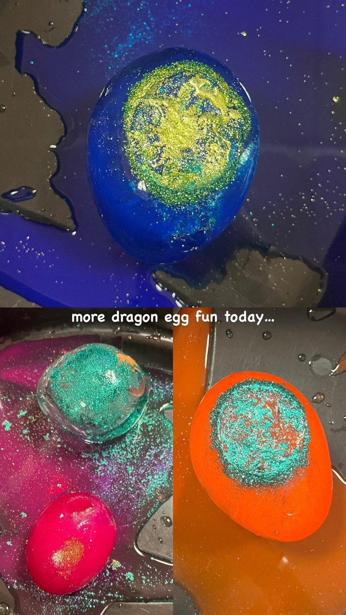 The dragon eggs just keep getting prettier !!! #STEMeducation #primaryscience #ks1 #uupgce