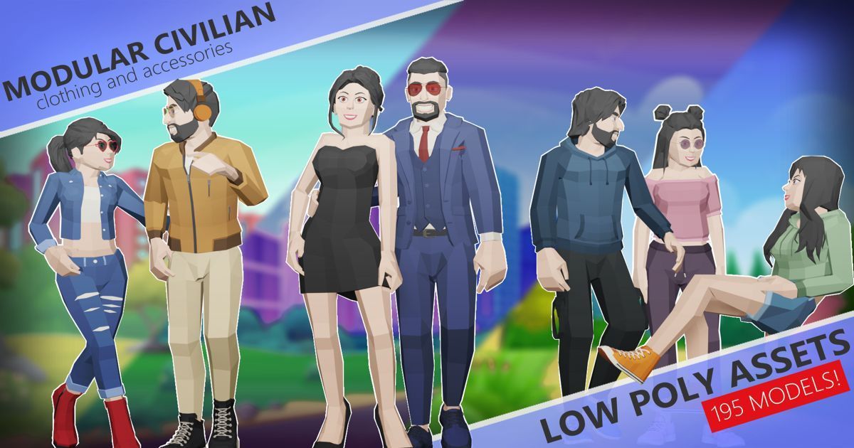 mumifier's tweet photo. Introducing our brand new Modular Low-Poly Characters Pack (190+ mix & match parts!) lets you design unique characters with ease.
50% off for a limited time!
Grab yours now! https://t.co/nZbD8MnFP1
#unity3d #characters #lowpoly #gamedev #assetStoreunity3d #3D #sale https://t.co/jErZqqnMs8