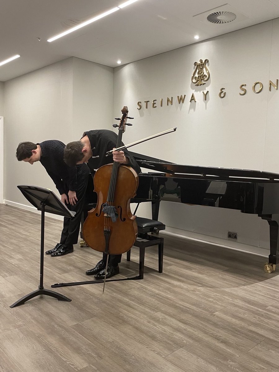 BM_Wisniewski's tweet photo. A stellar performance by two ridiculously talented and equally modest Polish musicians—Kacper Nowak (chello) and Lucas Karpinski (piano)—in the heart of London! @PLInst_London proudly supported the recital to mark the premiere of their first CD, titled „Polish Journey”. Bravo! https://t.co/9VNjWP54dy
