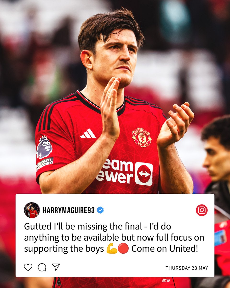 Backing the boys 👊 📲 @HarryMaguire93 #MUFC || #FACupFinal