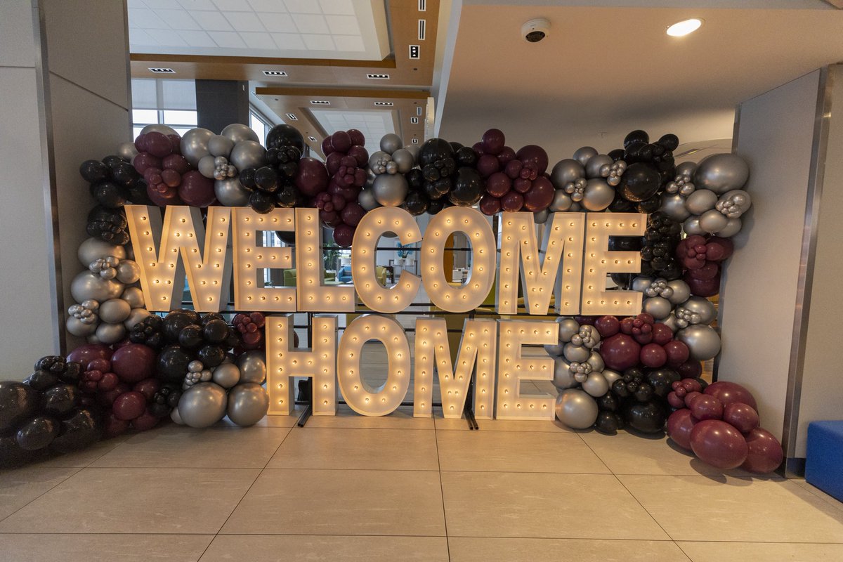 The day has finally arrived. 🧳 Welcome home! #GigEm