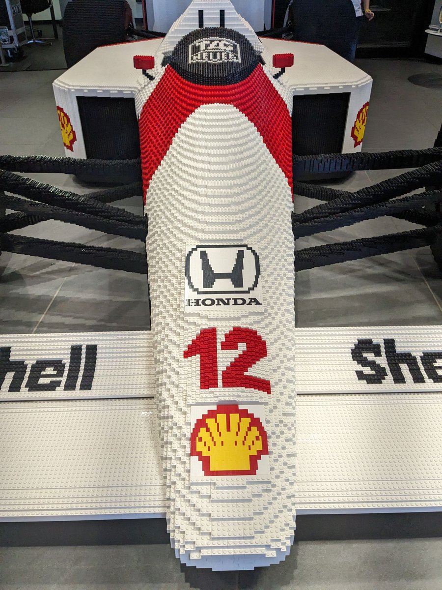 vincenzolandino's tweet photo. The LEGO Group created a full-size replica of the McLaren MP4/4 and a 1:1 replica of Ayrton's helmet.

Incredible 👀

📸 Bianca Senna https://t.co/kLKVURAQAX