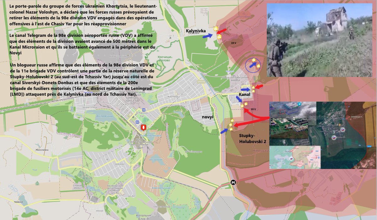 Damien94475559's tweet photo. #Ukraine tchassiv yar, des images géolocalisées indiquent que les forces ukrainiennes ont récemment repris plusieurs bâtiments dans la partie orientale du microdistrict "Kanal " combats aux abords de #Kalynivka et à l'est de du secteur de #Novyi . https://t.co/6zb4tViPBs