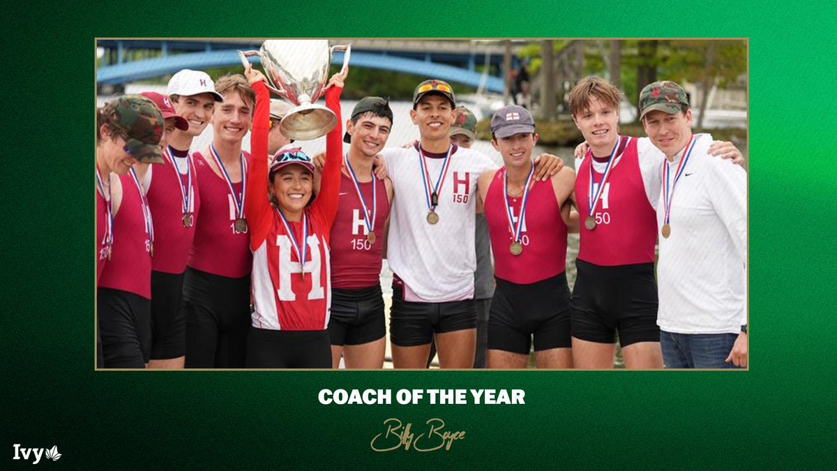 After leading @Harvard_Lights to the Ivy title, Billy Boyce was unanimously voted Ivy League Coach of the Year. 🌿🚣‍♂️ 📰 » ivylg.co/LWROW052324