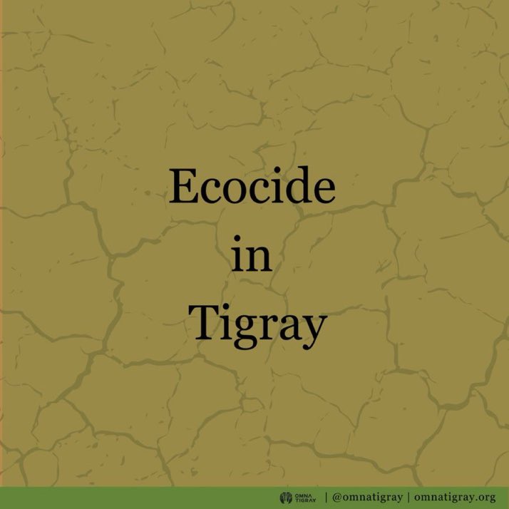 The #TigrayGenocide includes #ecocide, alarmingly causing deforestation, soil degradation & pollution & threatening ecosystems, lives➕livelihoods. Without preventing more damage & applying land restoration practices, there's a risk of the region becoming inhabitable #EarthDay