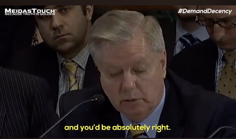 @LindseyGrahamSC You should be heading to the Senate floor for your expulsion, lapdog

Whatever the blackmail Trump has on you is not more important than our national security, you compromised closet case

 #LeningradLindsey