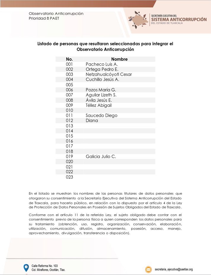 Secretaría Ejecutiva Sistema Anticorrupción Tlax. (@sesaet) on Twitter photo 
