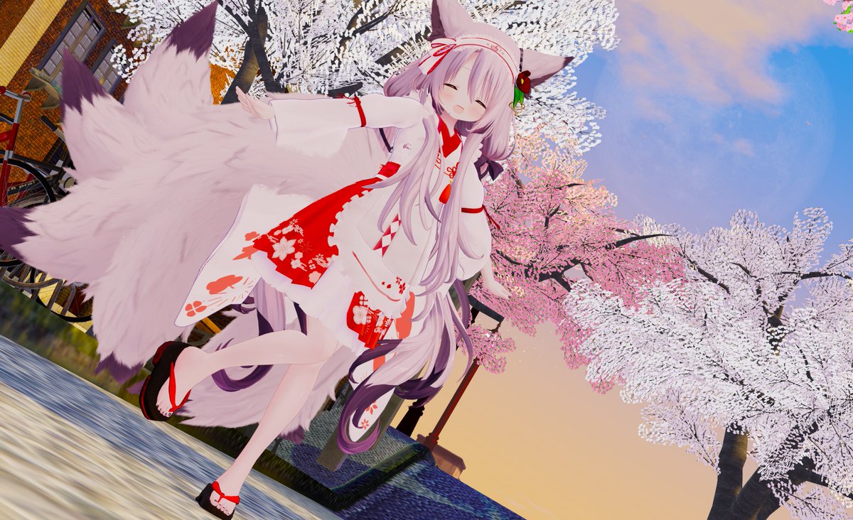 OKITUNELANDさんの衣装、もち巫女を着せてみましたー
すっごい可愛い！

World：桜街 Charlotte's SAKURA City
By Charlotte（シャル）様
#9b3d #九尾の傍観者