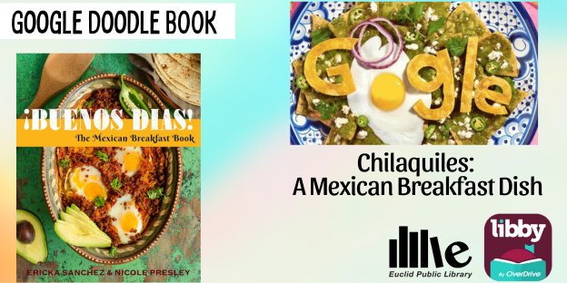 Today's Google Doodle celebrates Chilaquiles, the delicious tortilla-based breakfast meal that's woven into Mexican culture. Learn more by reading the cookbook " ¡Buenos Dias! The Mexican Breakfast Book" by Ericka Sanchez and Nicole Presley.
#EPLreads #chilaquiles