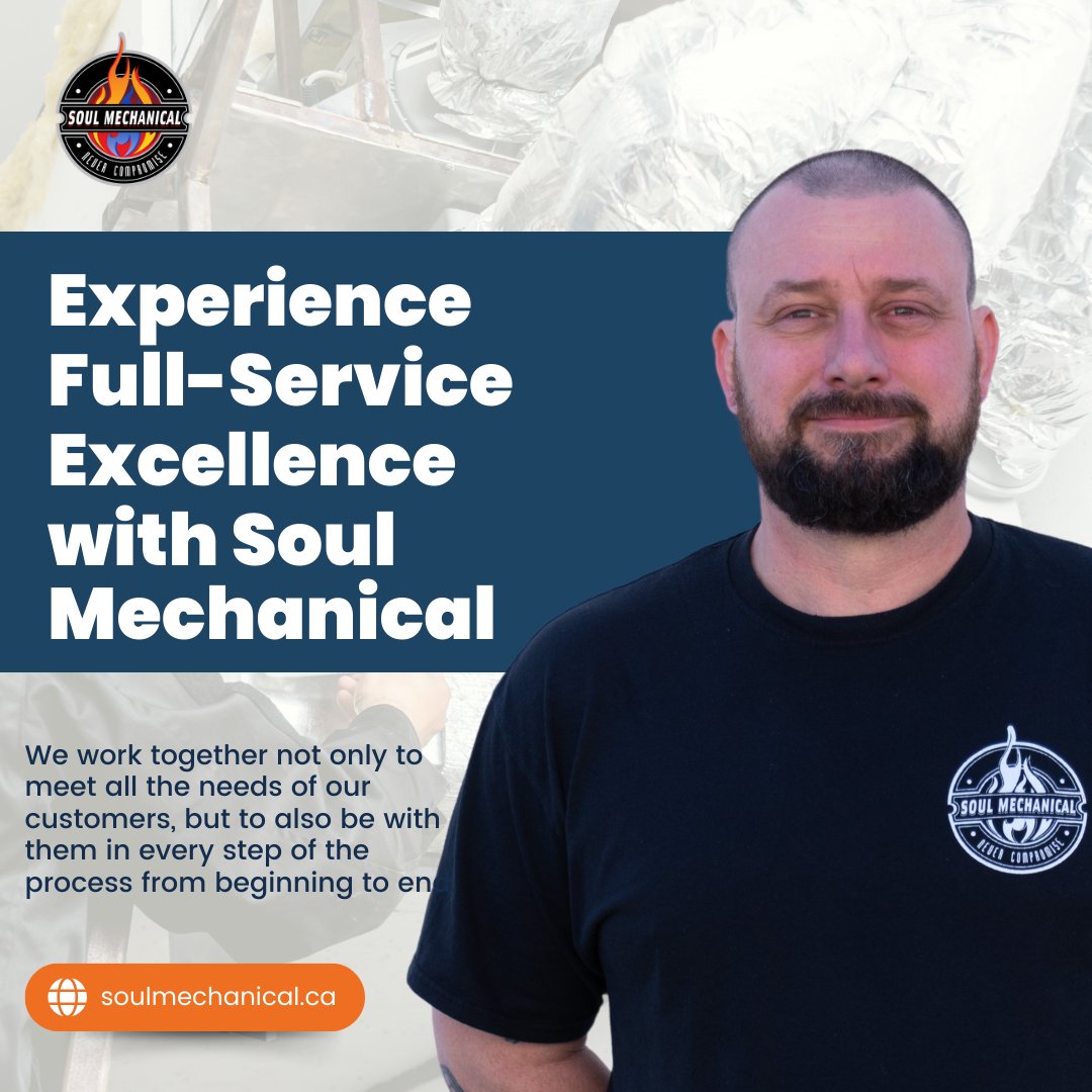With Soul Mechanical, you're not just a client; you're a partner. Our full-service approach means we're there for you from the first consultation to the final inspection. 

Experience excellence with us. ✨

#SoulMechanical #ExperienceExcellence #HVAC #Plumbing