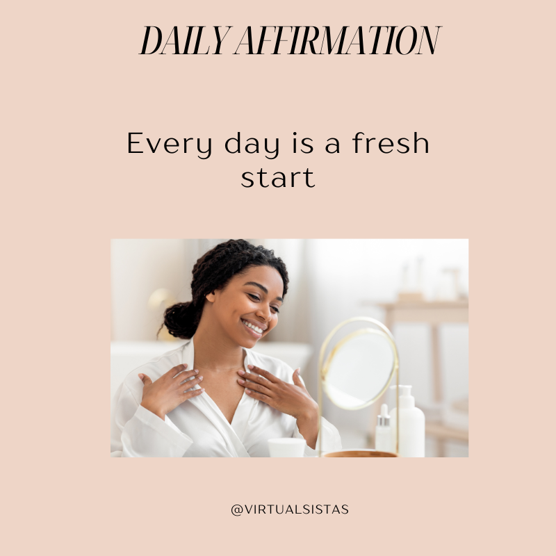 ✨Daily Affirmation✨
.
Every day is a fresh start
.
.
.
.
.
.
#Virtualsistas #VirtualAssistantService #VirtualAssistant #RemoteSupport #DigitalAssistant #OnlineAssistant #VAforHire #ProductivityPartner #TaskManagement #AdminSupport #OutsourcingServices