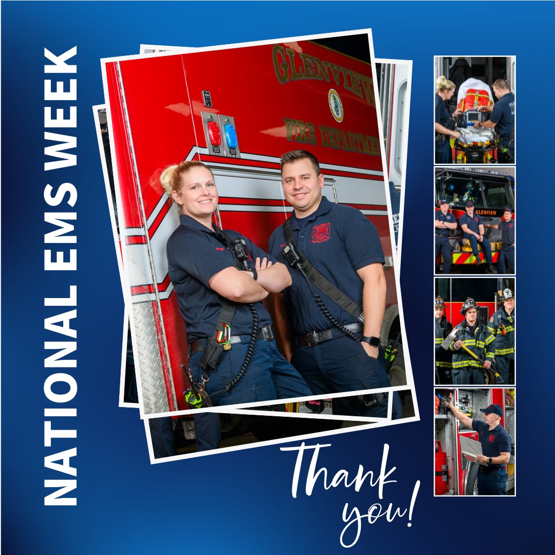 Celebrating National EMS week, we salute the relentless efforts of our amazing EMS professionals! Your dedication to providing life-saving emergency medical care is unmatched. Thank you for all that you do!

#AllThingsGlenview #NationalEMSWeek