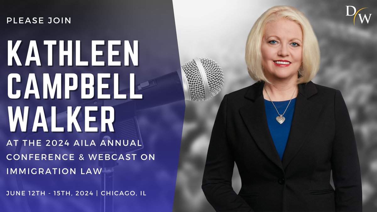 Join Kathleen Campbell Walker as she presents, “The New Era of I-9s: Virtual I-9 Verification, E-Verify NextGen, and the New Form I-9” at the 2024 @AILANational Annual Conference and Webcast on Immigration Law in Chicago, IL. Register here: bit.ly/4dI9TfZ #immigrationlaw