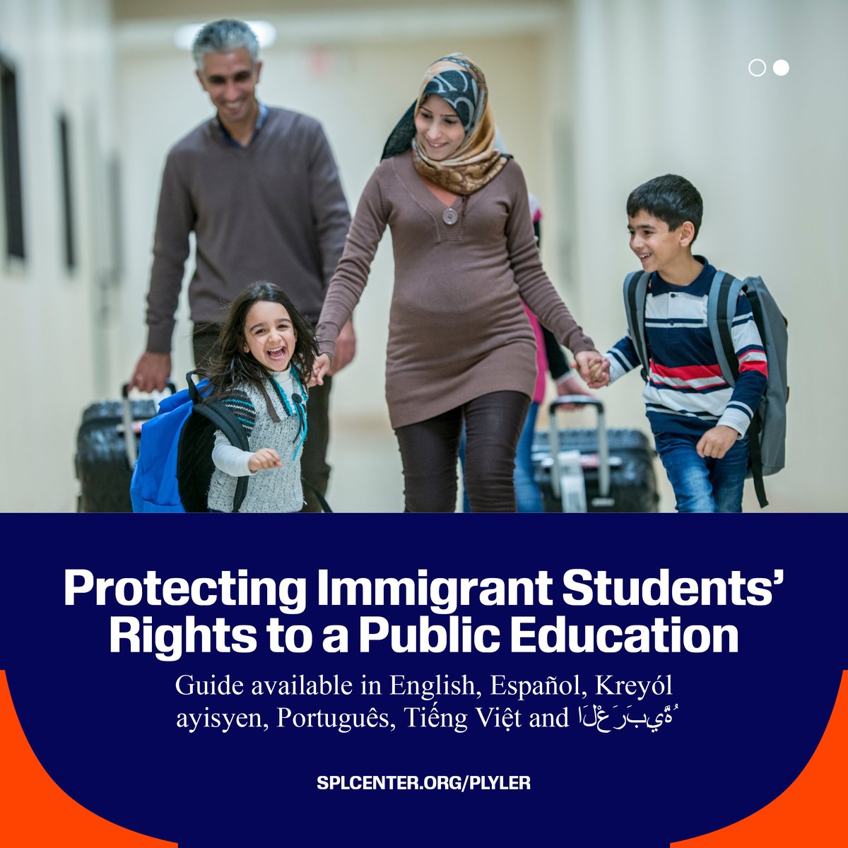 Access to #publiceducation is a right afforded to all students! The SPLC's #PlylerManual resources (available in English, Spanish, Haitian Creole & other languages) can help you advocate for students facing language access or enrollment barriers 📲: splcenter.org/plyler