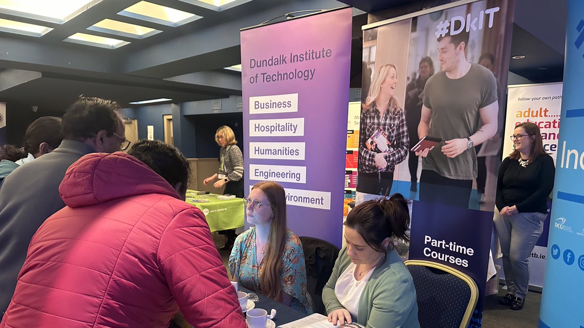 ThinkDkIT's tweet image. Great interest in our part time and full time undergraduate programmes at todays Jobs &amp;amp; Education Fair in The Imperial Hotel, Dundalk

Great information sessions on courses, careers, funding, fees and much more

#ThinkDkIT #louth #local #Dundalk #DkIT