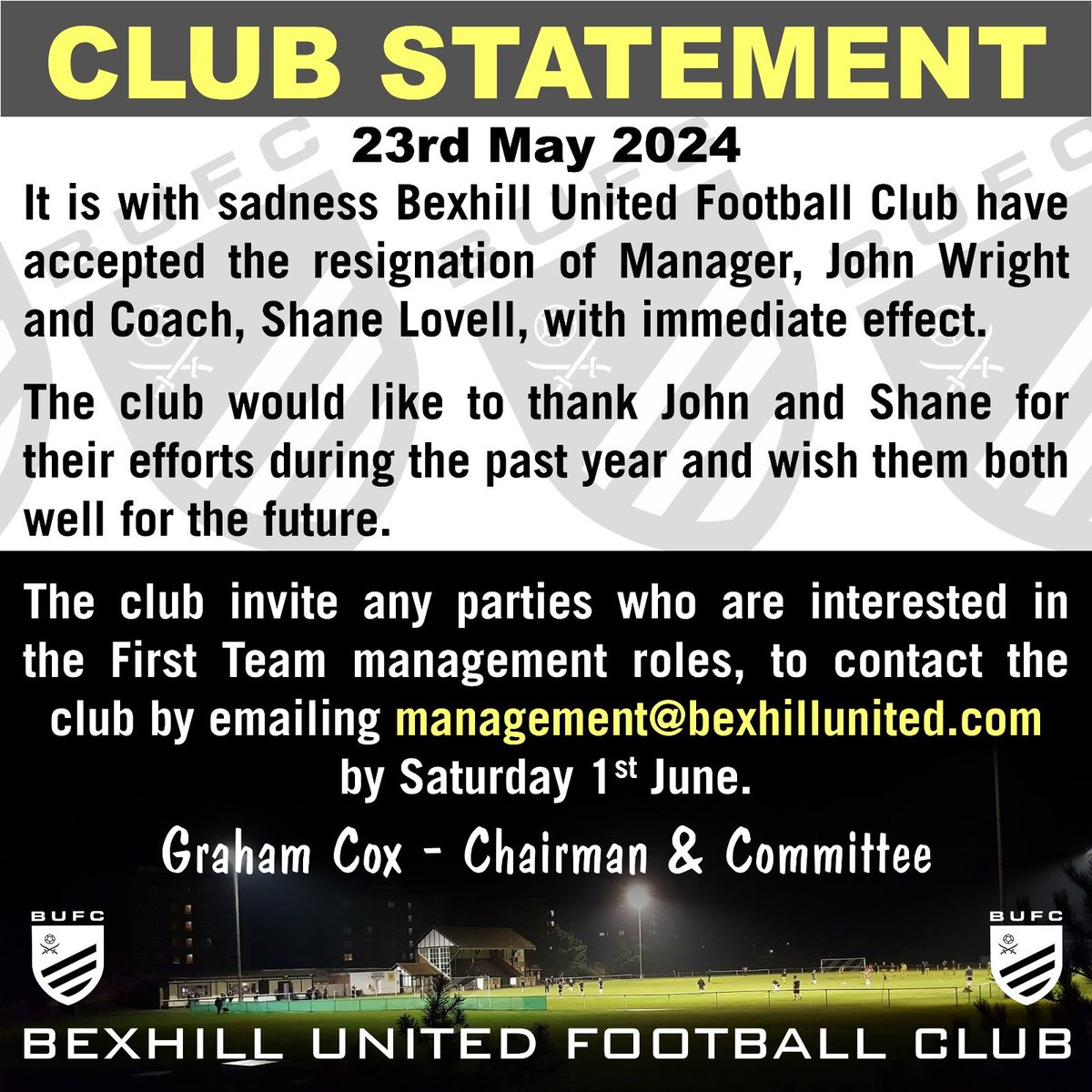 Bexhill United Football Club (@Bexhill_United) on Twitter photo 2024-05-23 17:01:16