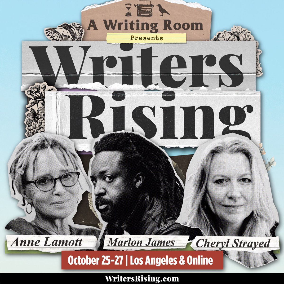 Join the ⭐️Writers Rising⭐️ retreat in Hollywood (or via livestream) 10/25-10/27 & you’ll hear from an amazing lineup of instructors, including Anne Lamott, Cheryl Strayed & more. Want to share your voice & reach your creative potential? Learn more here: buff.ly/3ytCFAB