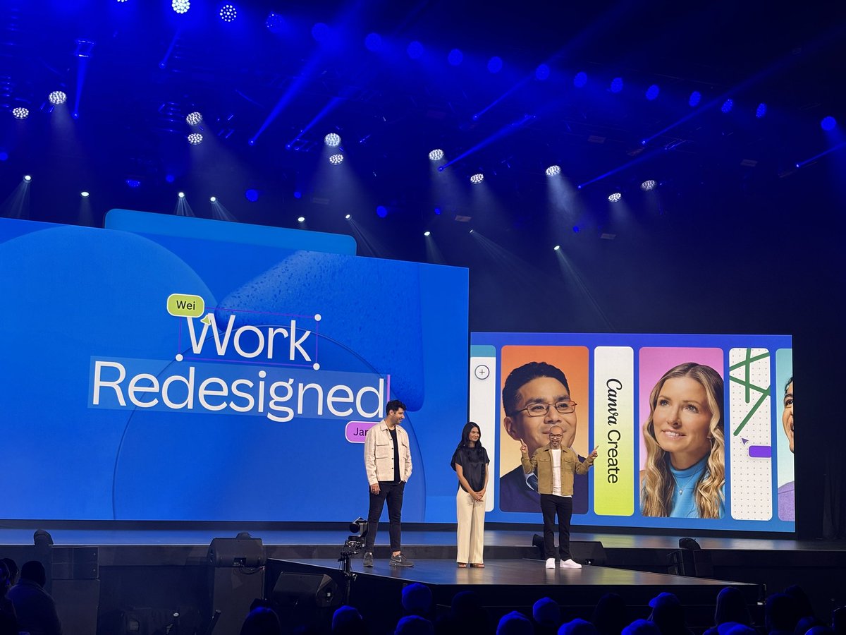 Canva has expanded its customer conference to the States with 3500 in LA and 1.5m online lots of announcements to redesign work with a redesigned workspace.