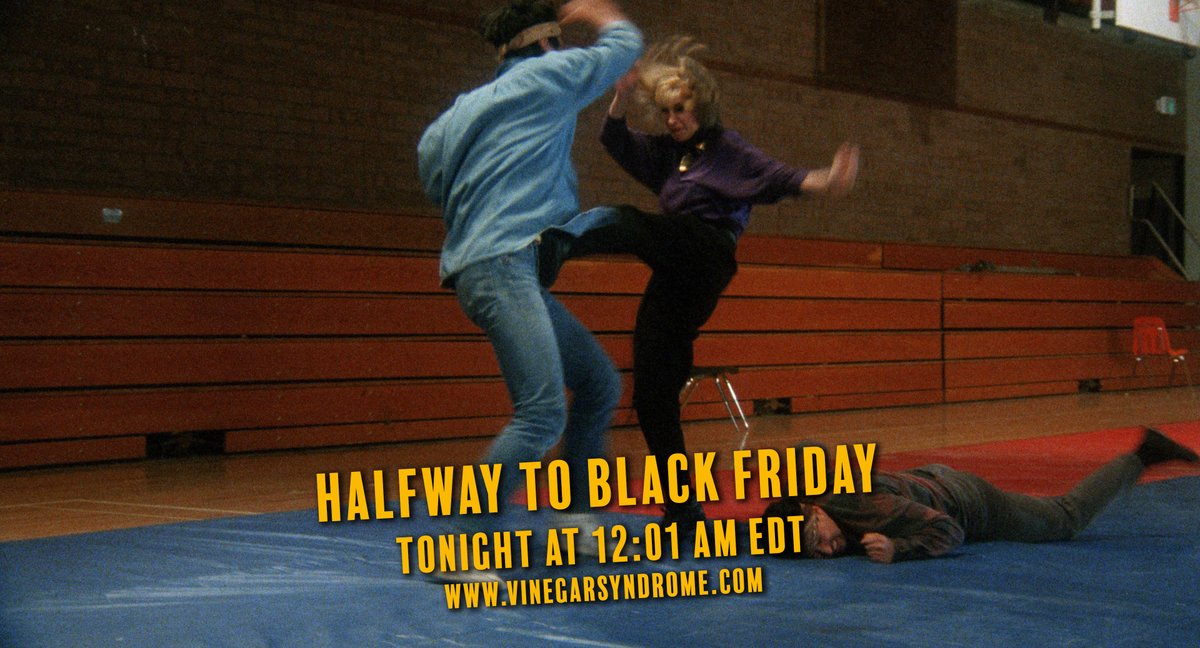 Cynthia Rothrock is ready for the Halfway to Black Friday Sale, are you? It kicks off TONIGHT at exactly 12:01 AM EDT -- only at VinegarSyndrome.com!