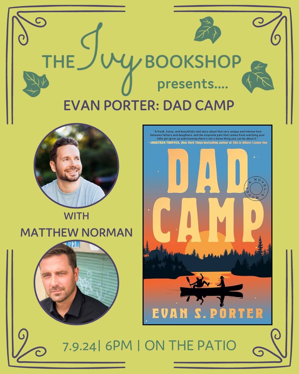 Movie trailer voice: "This summer... Dad. Comes. HOME."

Eh kinda weird, but I'm INCREDIBLY excited to celebrate Dad Camp in my hometown of Baltimore with @TheNormanNation at <a href="/TheIvyBookshop/">The Ivy Bookshop</a> . Come out and say Hey and let's grab a Boh!