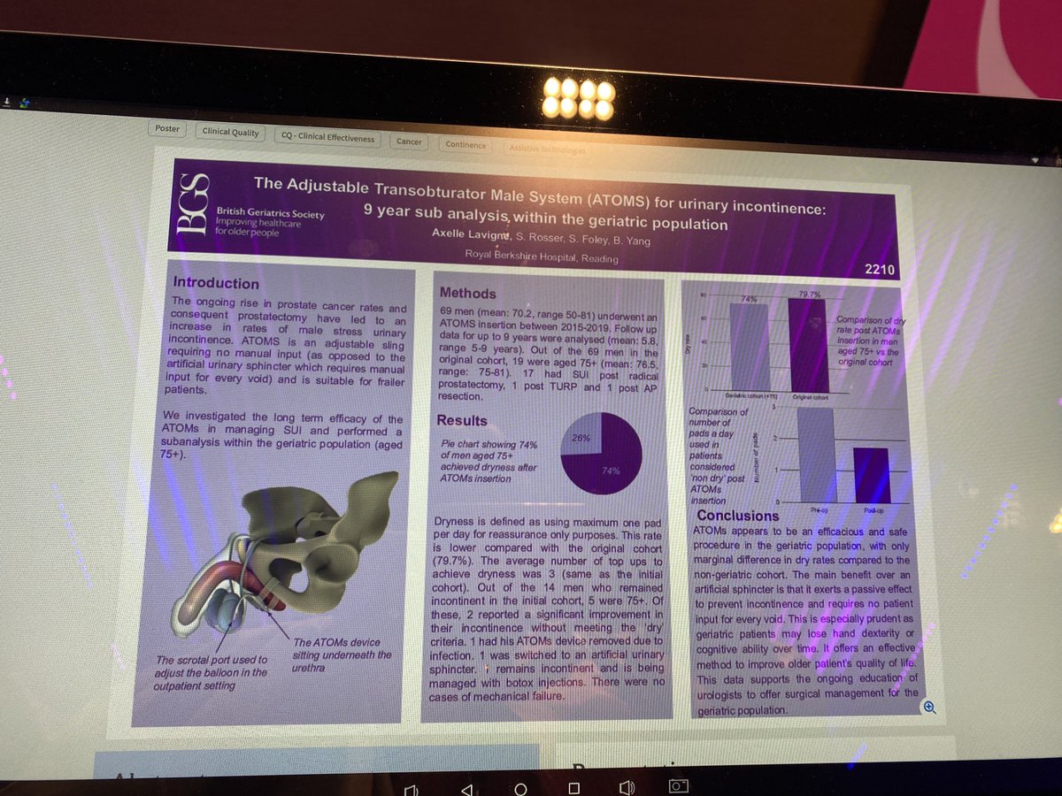 vikky morris (@morris_vikky) on Twitter photo BGS conference <a href="/GeriSoc/">British Geriatrics Society</a> <a href="/RBNHSFT/">Royal Berkshire NHS Foundation Trust</a> <a href="/SomersetFT/">Somerset NHS Foundation Trust</a> amazing new work for older patients with bladder problems. Love it! #frailty #incontinence #BGSconf BGS conference <a href="/GeriSoc/">British Geriatrics Society</a> <a href="/RBNHSFT/">Royal Berkshire NHS Foundation Trust</a> <a href="/SomersetFT/">Somerset NHS Foundation Trust</a> amazing new work for older patients with bladder problems. Love it! #frailty #incontinence #BGSconf