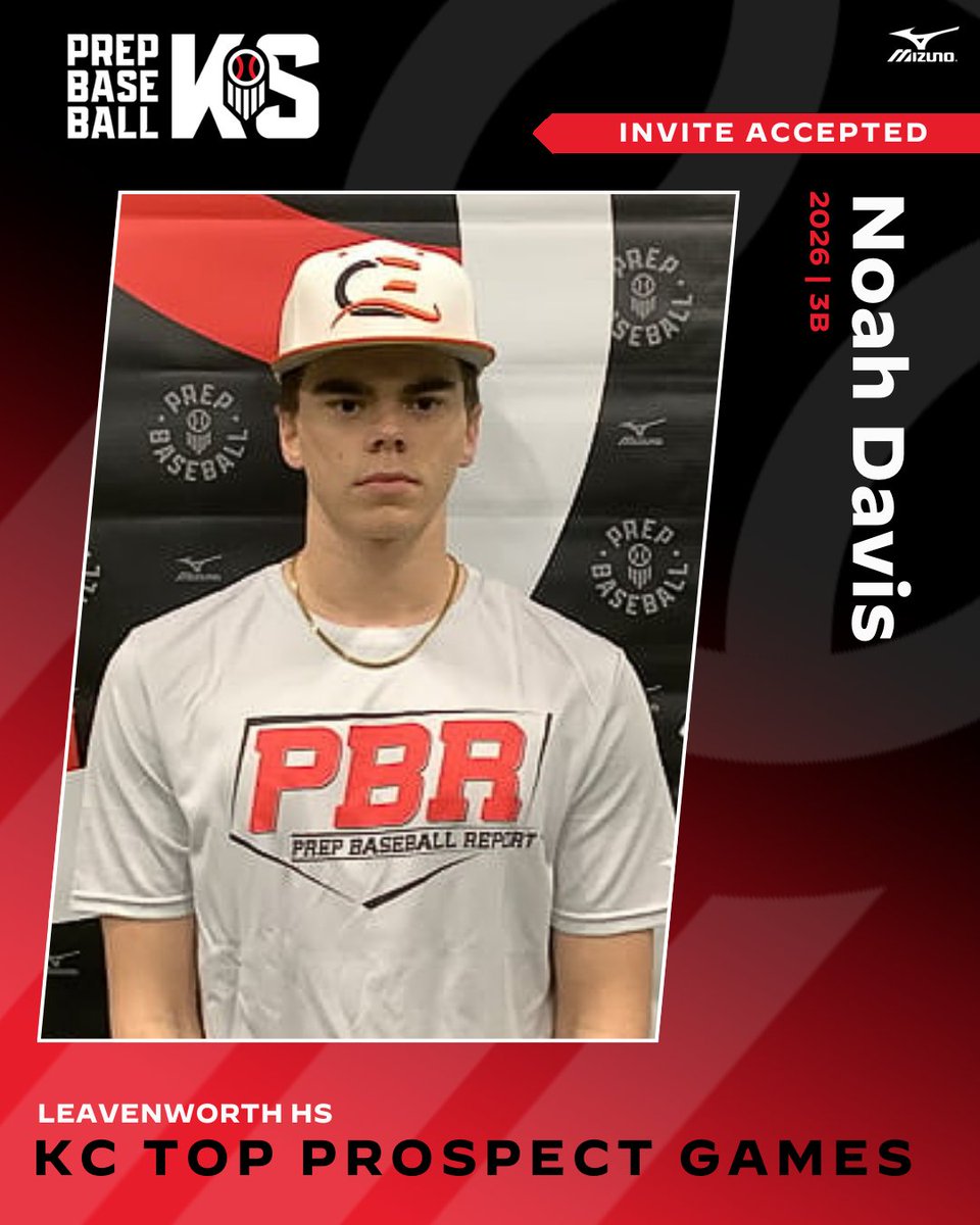 KC TOP PROSPECT: INVITE ACCEPTED ✅

+ 3B Noah Davis (Leavenworth, 2026) stood out this spring earning our Week 7 Player of the Week.

+ He's headed to the Kansas City Top Prospect games on June 11th; request your invite below 👇

🔗: loom.ly/AIFWd6U