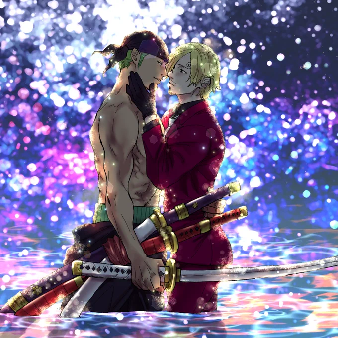 全然チューしてる2人いなかったから寸止めばっか再掲
#キスの日ゾロサン 