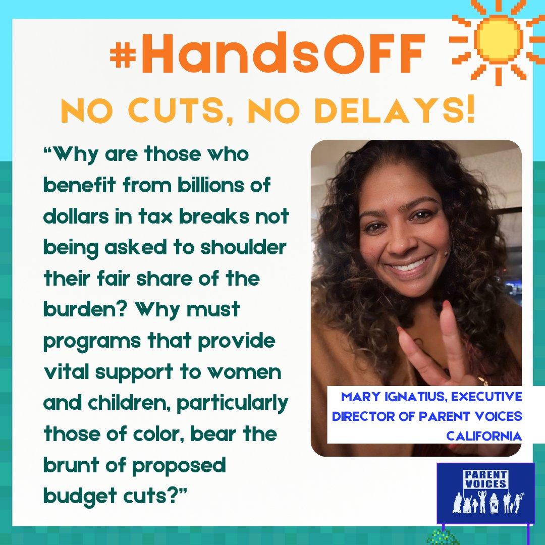 #HandsOff our kids & families in the #CABudget! PROTECT: 🟣#CalWORKs 🔵#ChildCare 🟢#FosterYouth 🟡Workers!