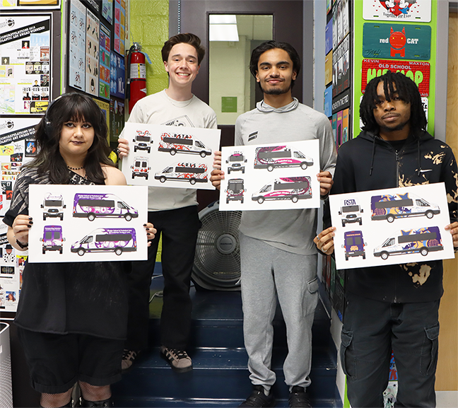 The Bright Spot! Students in the Rindge School of Technical Arts (RSTA) Creative Design class @CRLStweets competed in the RSTA Electric Van Design Competition. The design contest is part of the Creative Design Live Work Program. Students were challenged to create a... 1/3