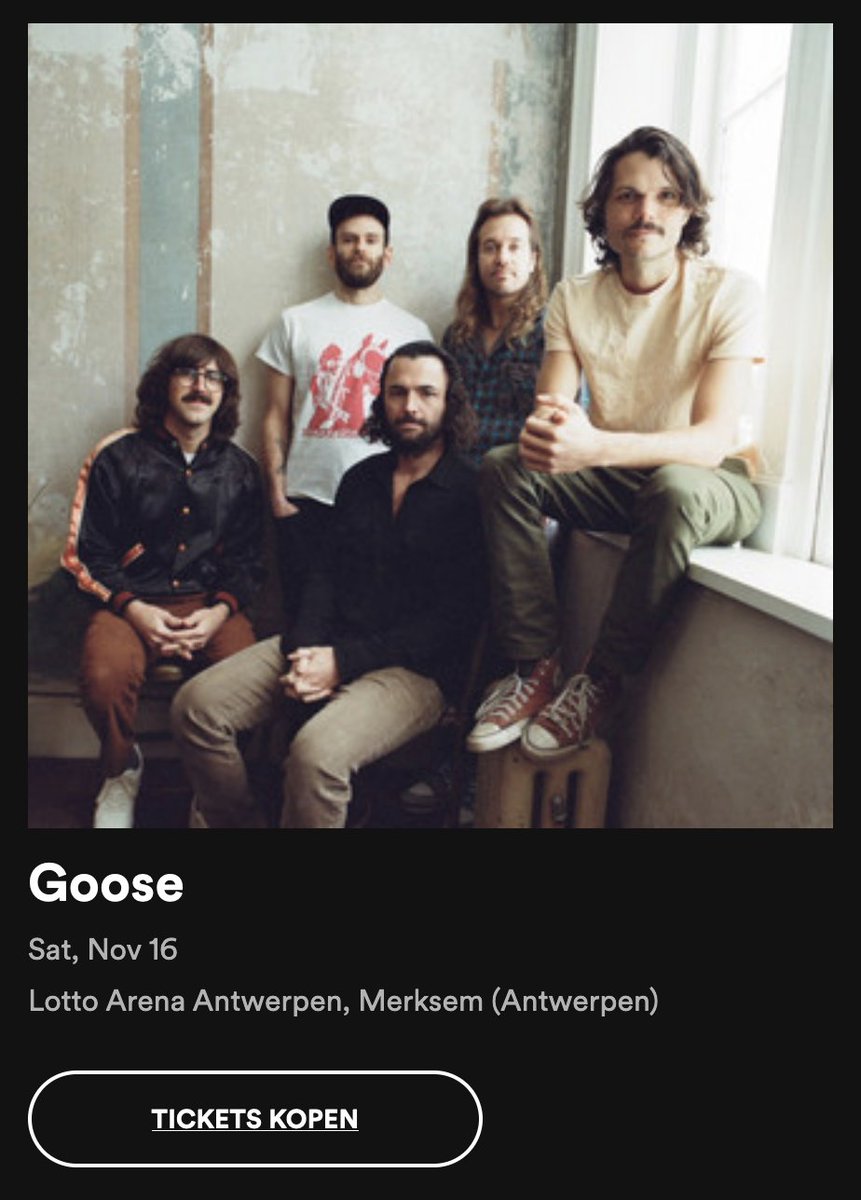 Foute Goose, maar bedankt Spotify. (Als je deze Goose niet kent, geweldige live band youtube.com/watch?v=uVvto9…).