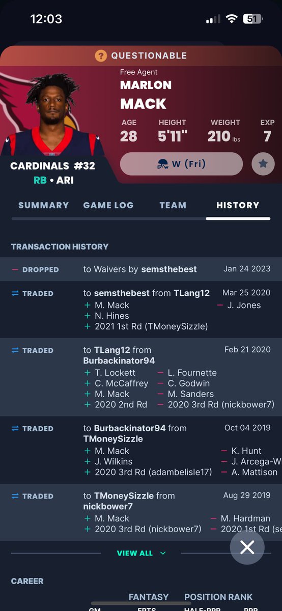 canucklehead64's tweet photo. @FFAlphaTony How did it feel trading for him? https://t.co/CrrwhkjyVT