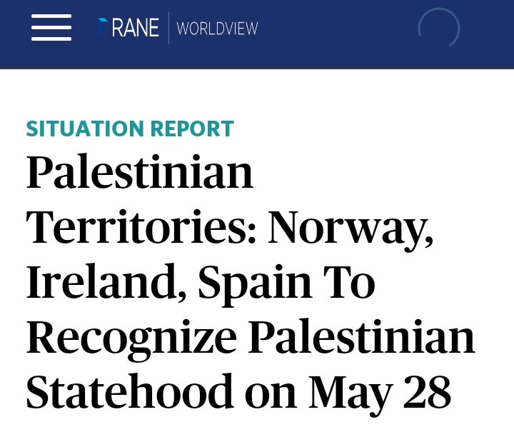 A Wonderful Analysis published at @RANEnetwork ♦️ Key Points 📌 Norway, Ireland, and Spain will recognize Palestinian statehood on May 28, potentially paving the way for other EU countries to follow suit. 📌 In response, Israel has recalled its ambassadors from these nations