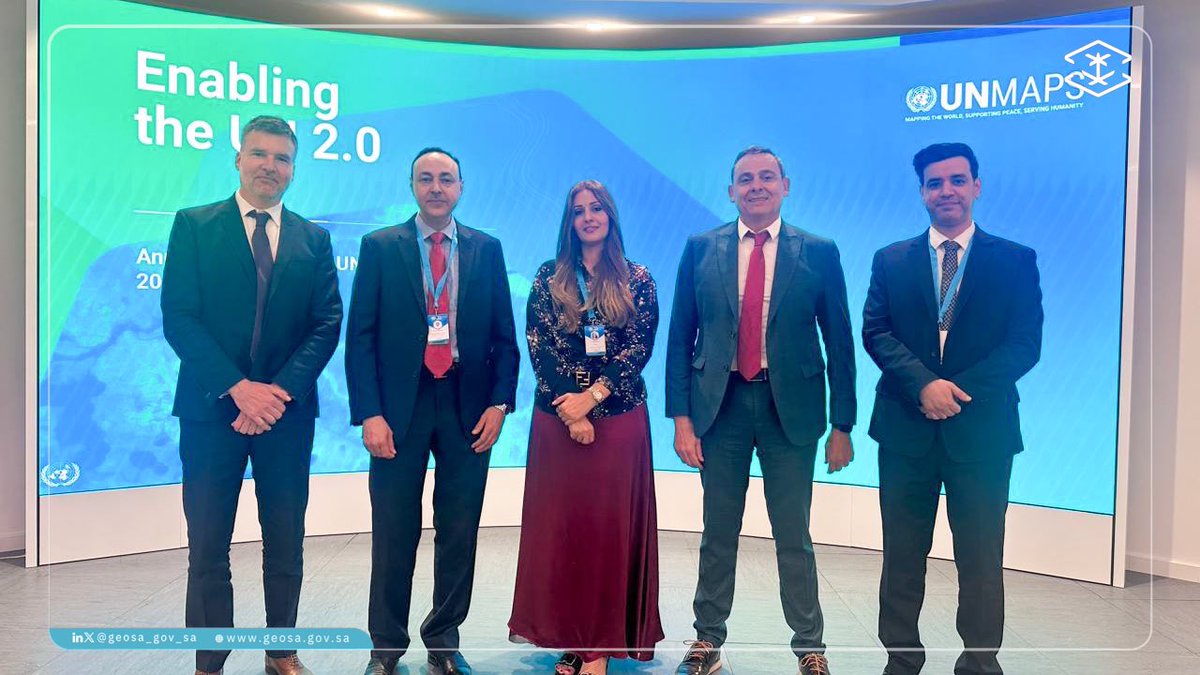 GEOSA_GOV_SA's tweet image. بدعوة من مركز خدمات الأمم المتحدة ( UNGSC) @UN_Mappers شاركت #الجيومكانية بوفد لحضور مؤتمر خرائط الأمم المتحدة ٢٠٢٤ #UNMapsConference
 بهدف بحث سبل التعاون وبناء القدارات الوطنية في المجالات الفنية، والاطلاع على أفضل الممارسات التي تطبق في الأمم المتحدة لرسم ونشر خرائط العالم.