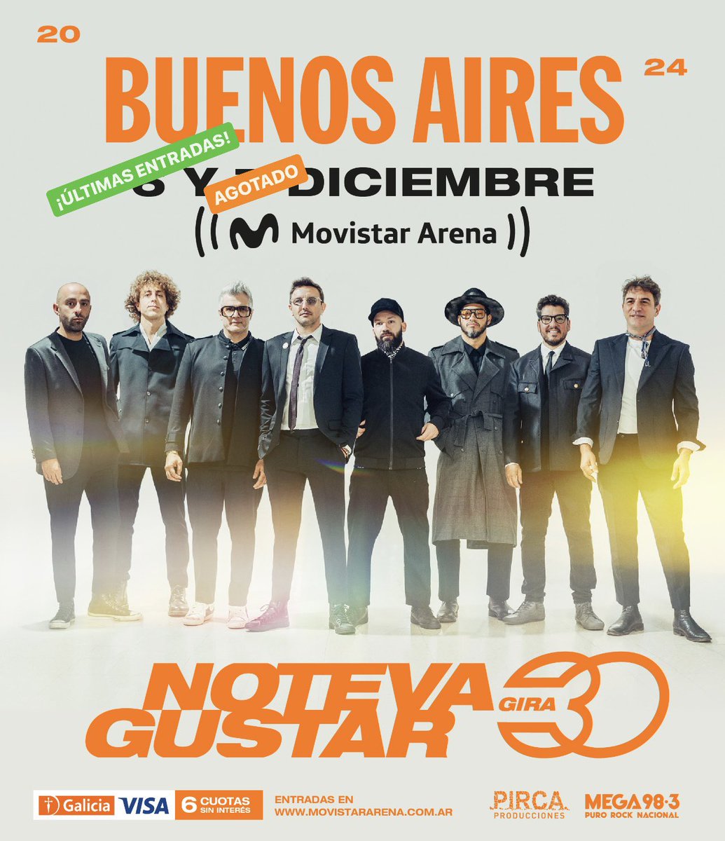 BUENOS AIRES!! Qué está pasando?!? 🇦🇷😱 Se AGOTARON las entradas de la función del sábado 7 y quedan muy poquitas para el viernes 6!!! 🔥🔥🔥 ¡GRACIAS! Después no digan que no avisamos 🤷 🎫 ÚLTIMAS ENTRADAS: movistararena.com.ar/show/6f471080-…