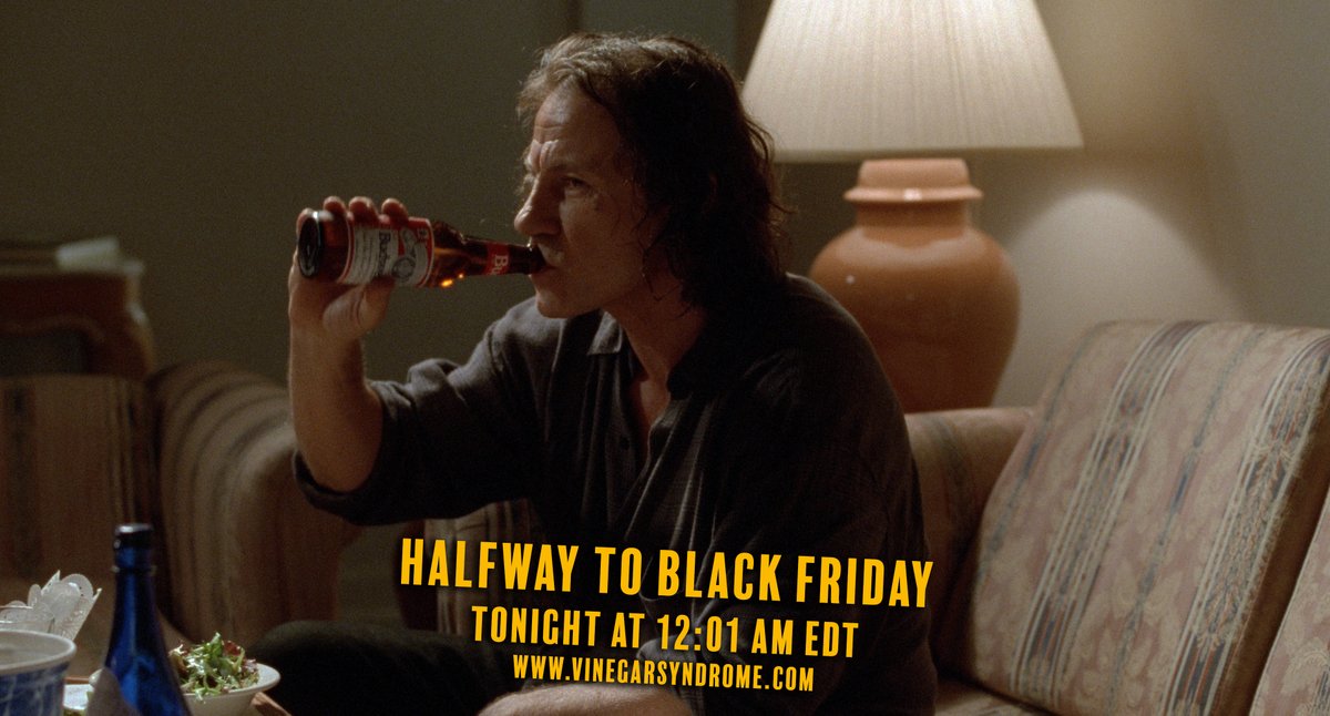 There's no reason to despair, Halfway to Black Friday starts in fewer than two hours, TONIGHT at 12:01 AM EDT - only at VinegarSyndrome.com!