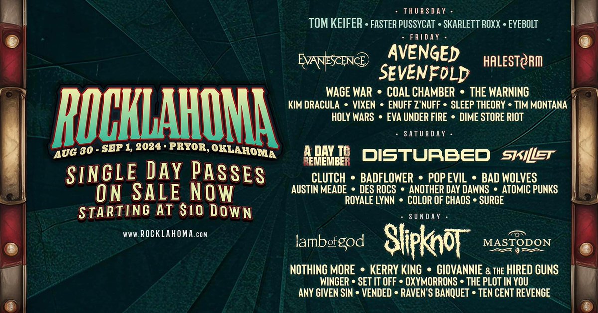 USA! 🇺🇸 Come get LOCO with us at America’s Biggest Labor Day Party at Rocklahoma! 🤪 Single day and weekend GA, plus camping passes are on sale now starting at $10 down

🎫 bit.ly/rocklahoma2024

#coalchamber #coalchamberisback #numetal #spookycore #rocklahoma