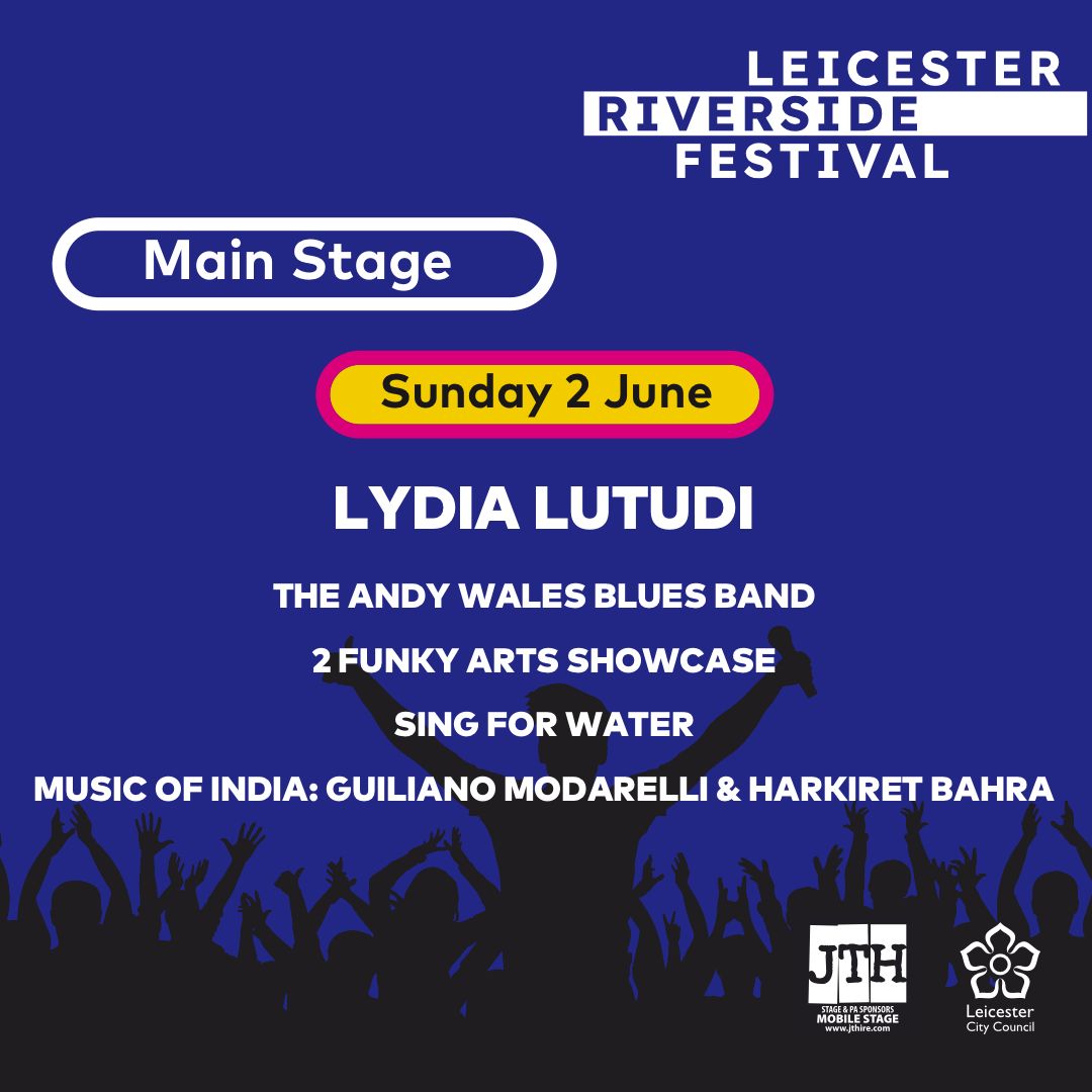 Leicester Festivals (@leicesterfest) on Twitter photo With just over a week until #LeicesterRiverside Festival we're delighted to announce this year's Main Stage line up, fantastic local talent at one of Leicester's biggest free festivals! With thanks to our main stage sponsor <a href="/JTHEvents/">JTH - Stage, Sound and Lighting Hire</a> With just over a week until #LeicesterRiverside Festival we're delighted to announce this year's Main Stage line up, fantastic local talent at one of Leicester's biggest free festivals! With thanks to our main stage sponsor <a href="/JTHEvents/">JTH - Stage, Sound and Lighting Hire</a>