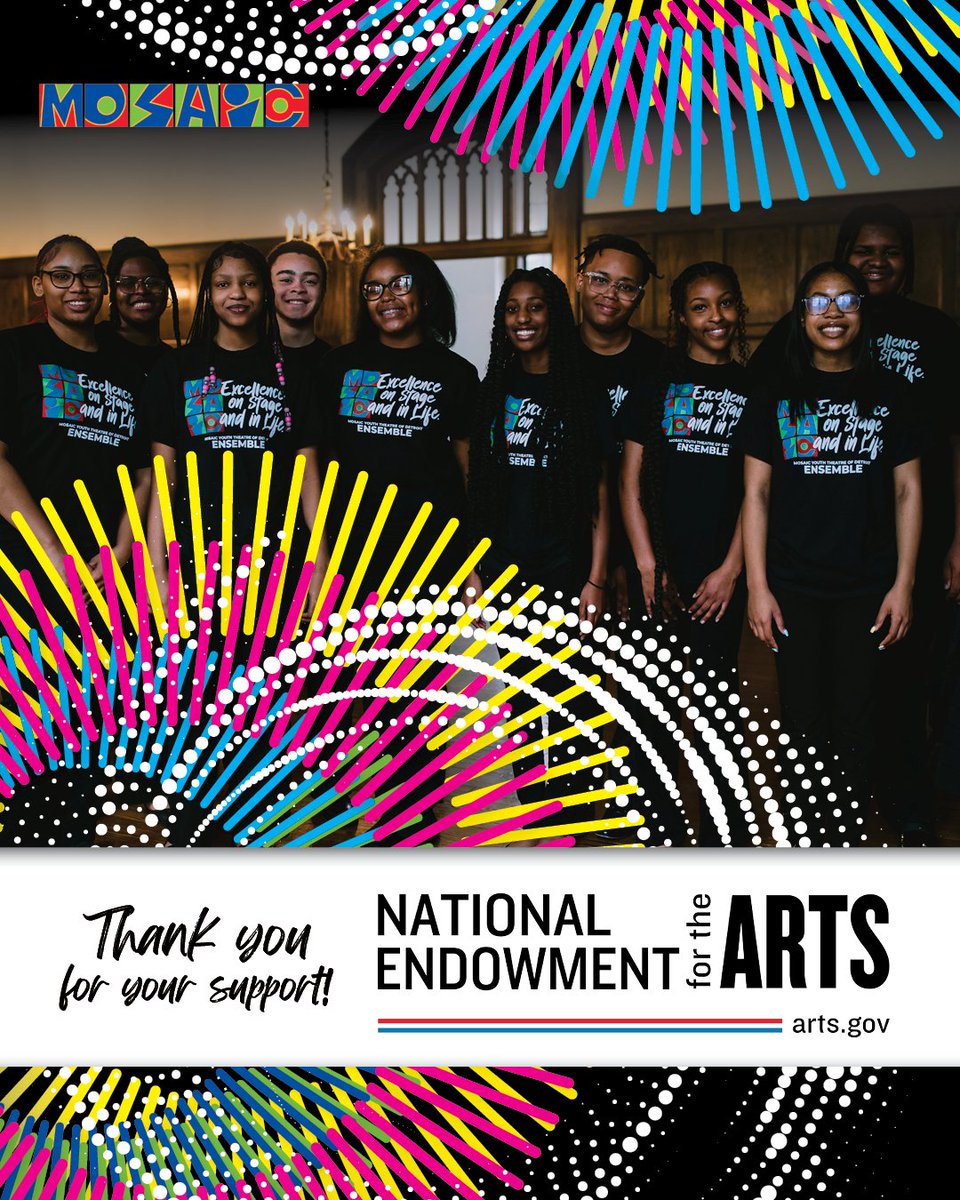 Pleased to announce we have been approved by the @NEAarts for a Grant for Arts Projects award! 🎉 This grant will support theatrical programming and opportunities for youth in and around Detroit. We’re extremely grateful for the NEA's encouragement and support of the arts!