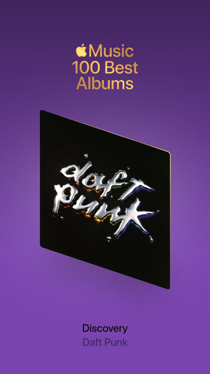 DaftClubHQ's tweet photo. Once a classic, always a classic. Discovery was picked for Apple Music’s 100 Best Albums. 🔥💫

Keep it spinning! Listen to Discovery on Apple Music here: https://t.co/P5kDTkvYRJ https://t.co/v5dQ4opmV0