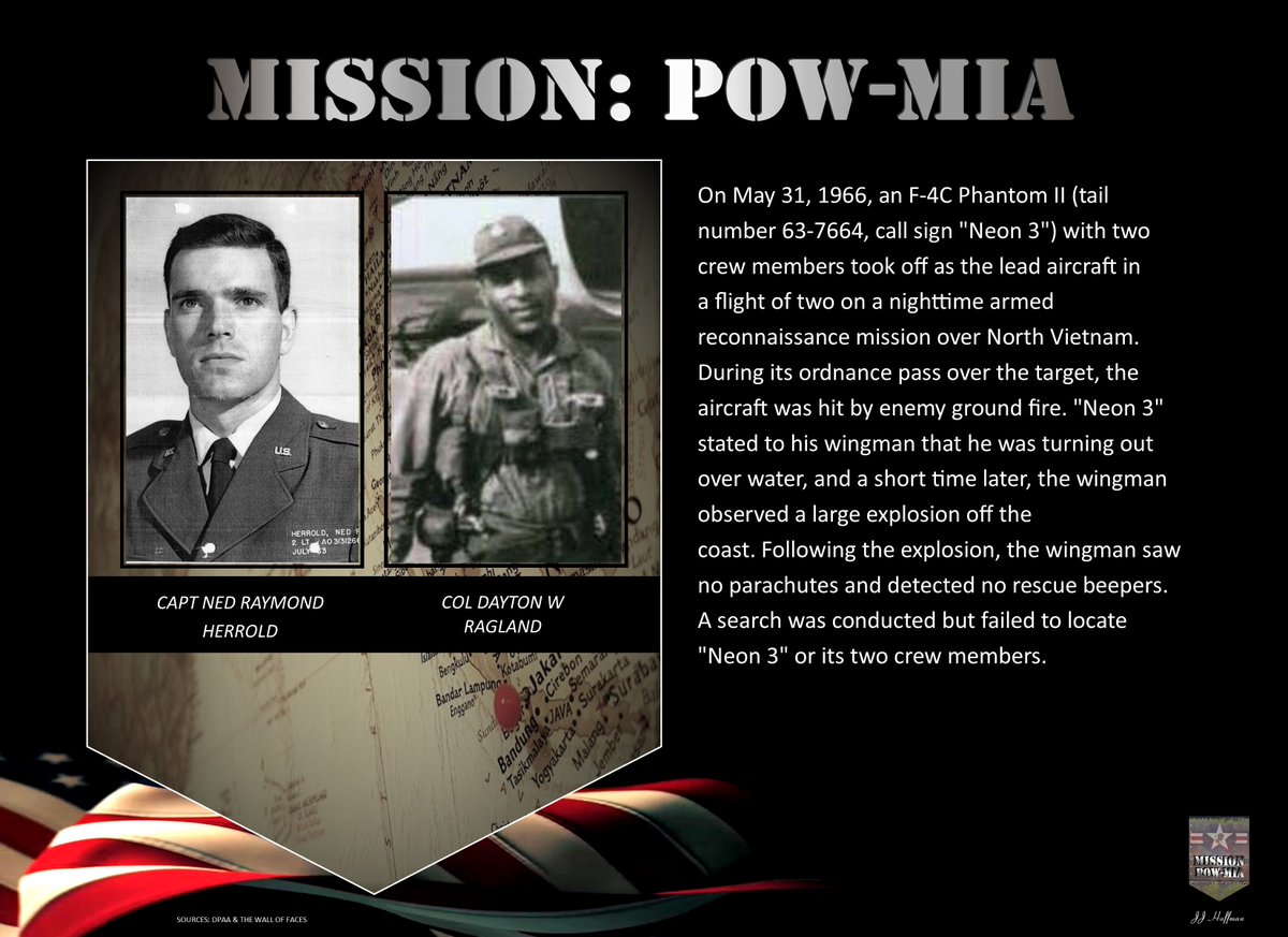 THE MEN ARE THE MISSION! We remember and honor our Unreturned Vietnam War Veterans still missing and unaccounted-for on MAY 31
@POWMIA @dodpaa @VVMF @goldstarfamilies
@rollingthunder @USArmy @USNavy
@usairforce @usmarines @NeverForgottenH